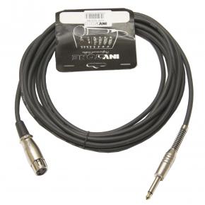 INVOTONE ACM1003/BK - микрофонный кабель, 6,3 джек моно - XLR (мама), 3 метра (черный)