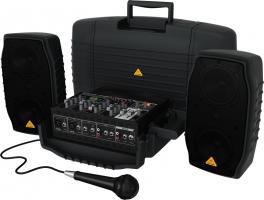 BEHRINGER PPA200 - система звукоусиления, 150 Вт, 5 каналов,, эффекты, микрофон