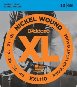 EXL110 XL NICKEL WOUND Струны для электрогитары Regular Light 10-46 D`Addario