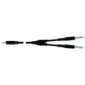 PROEL BULK505LU18 - инсертный кабель 3.5 джек стерео <-> 2 x 6.3 джек моно, длина - 1,8м
